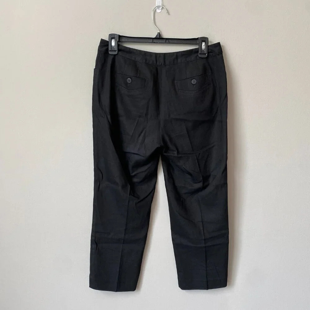 J. Jill Womens Size 6P Genuine Fit Below Waist Linen Cropped Trouser Dress Pants - Picture 2 of 16
